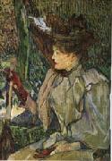 Henri de toulouse-lautrec Woman with Gloves oil on canvas